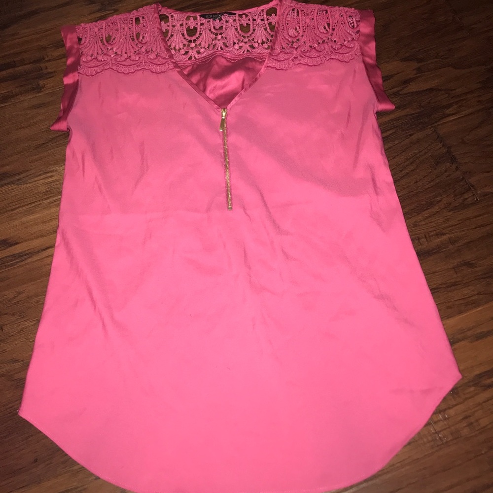 Express Lace Yoke Top